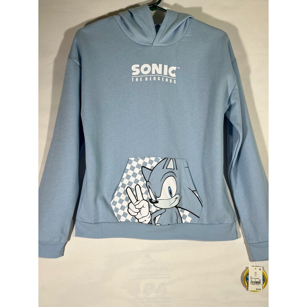 Sonic The Hedgehog Unisex Kids Hoodie Pullover Graphic Sweatshirt‎ Blue XXL